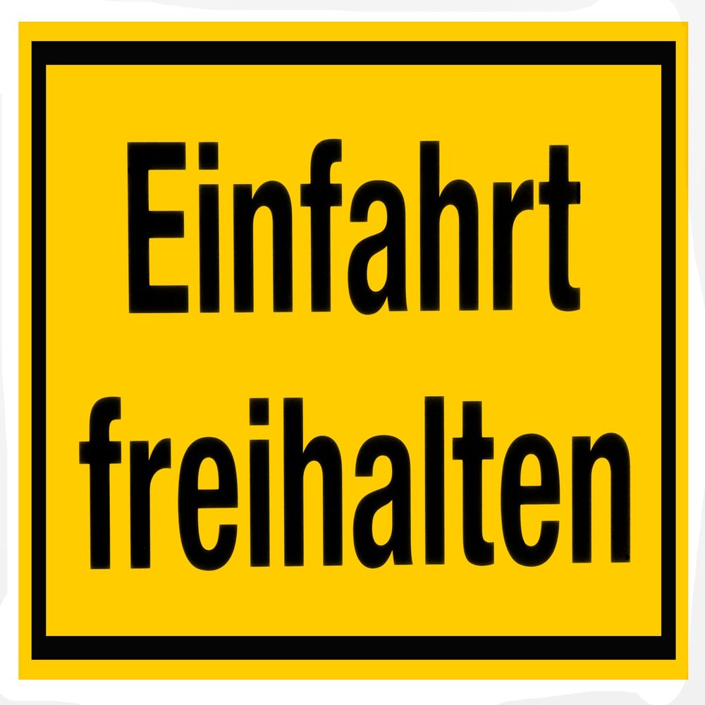 Keep Driveway Clear, Yellow and Black