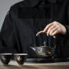 Retro Chinese Ceramic Teapot with Infuser, Teapot A view 3