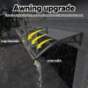 Modern Weatherproof Polycarbonate Door & Window Canopy, Aluminum Frame, UV and Rain/Snow Protection (L120 × W24) view 3
