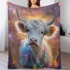 PAZZK Premium Cow Flannel Throw Blanket, Extra Soft All-Season TV Blanket, 140 x 180 cm view 1