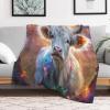 PAZZK Premium Cow Flannel Throw Blanket, Extra Soft All-Season TV Blanket, 140 x 180 cm view 2