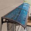 Modern Weatherproof Window and Door Canopy, Polycarbonate with Aluminum Brackets, UV, Rain and Snow Protection (Size: L100*W18) view 1