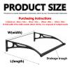 Modern Weatherproof Window and Door Canopy, Polycarbonate with Aluminum Brackets, UV, Rain and Snow Protection (Size: L100*W18) view 2