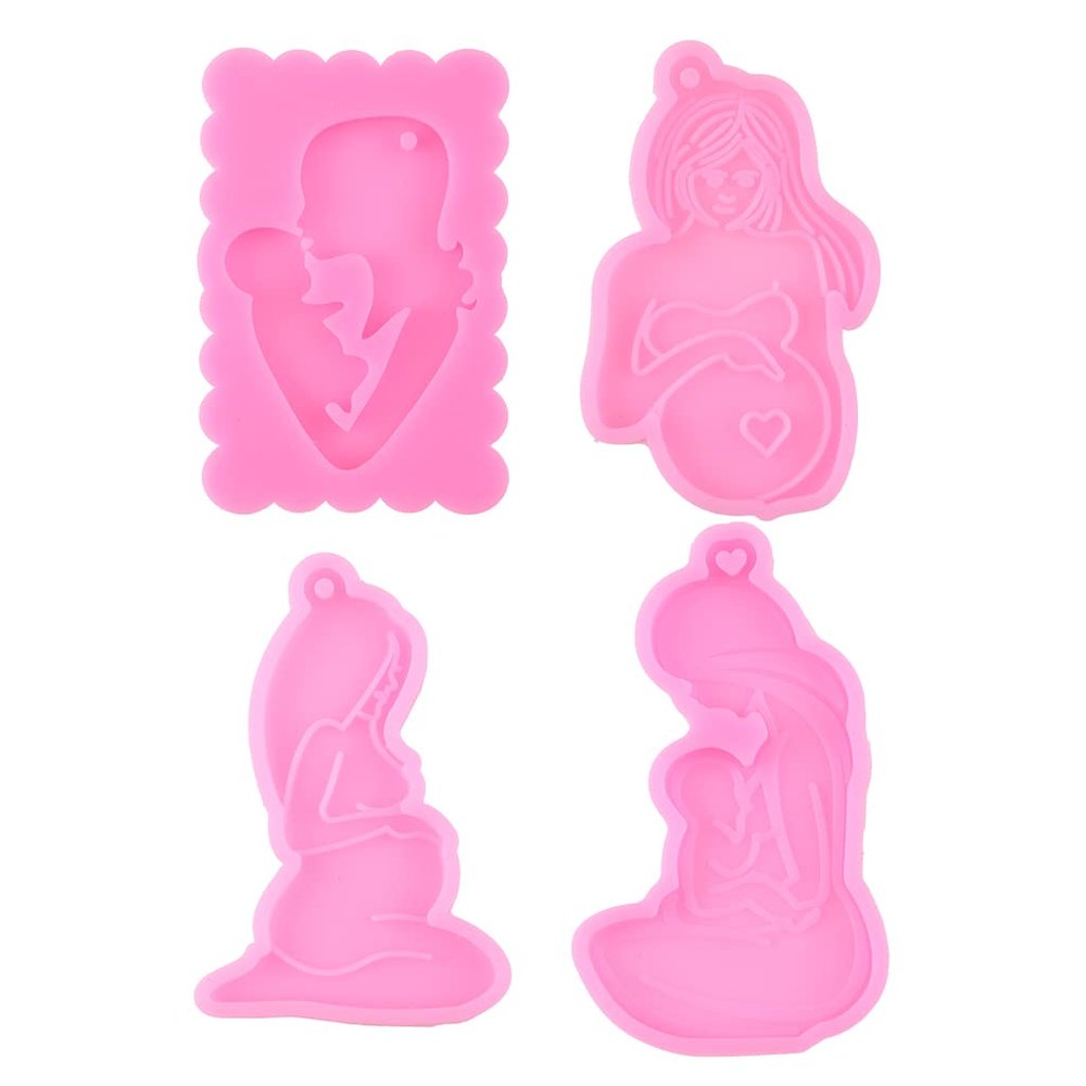 Silicone Mold of a Pregnant Woman for Earrings, Keychains, Jewelry and Chocolate
