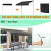 Manual Retractable Door Awning, Outdoor Sunshade with UV Protection, Red + White, 300 × 120 cm view 4