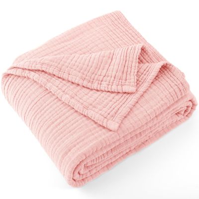 Carriediosa 100% Cotton Muslin Throw Blanket, 50 x 70 in, XL, 4-Layer Summer Blanket