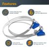 POWERTEC Flexible PVC Dust Collection Hose, 5 in. x 5 ft., with 2 Stainless Steel Key Hose Clamps view 2