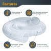 POWERTEC Flexible PVC Dust Collection Hose, 5 in. x 5 ft., with 2 Stainless Steel Key Hose Clamps view 3