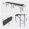 AREBOS Set of 2 Folding Beer Benches, Black view 3