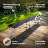 AREBOS Set of 2 Folding Beer Benches, Black view 4