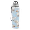 Mnsruu Cartoon Duck Water Bottle with Straw, 1 Liter, Tritan, BPA-Free, Clear Sports Bottle for Adults, Outdoor, School, Gym, Travel view 2