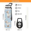 Mnsruu Cartoon Duck Water Bottle with Straw, 1 Liter, Tritan, BPA-Free, Clear Sports Bottle for Adults, Outdoor, School, Gym, Travel view 3