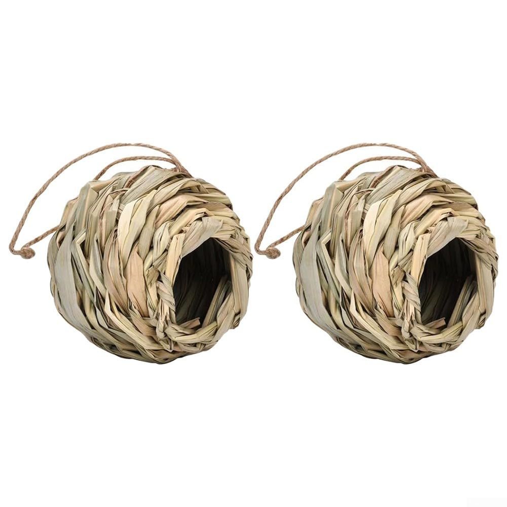 SPORTARC Hummingbird Houses, Outdoor Bird Cages for Gardens and Nesting, Handwoven Birdhouses, 2-Pack