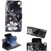 K-S-Trade Quality & Innovative 360 Wallet Case for BLU G53, Flowers, Black/White, 1-Pack view 1
