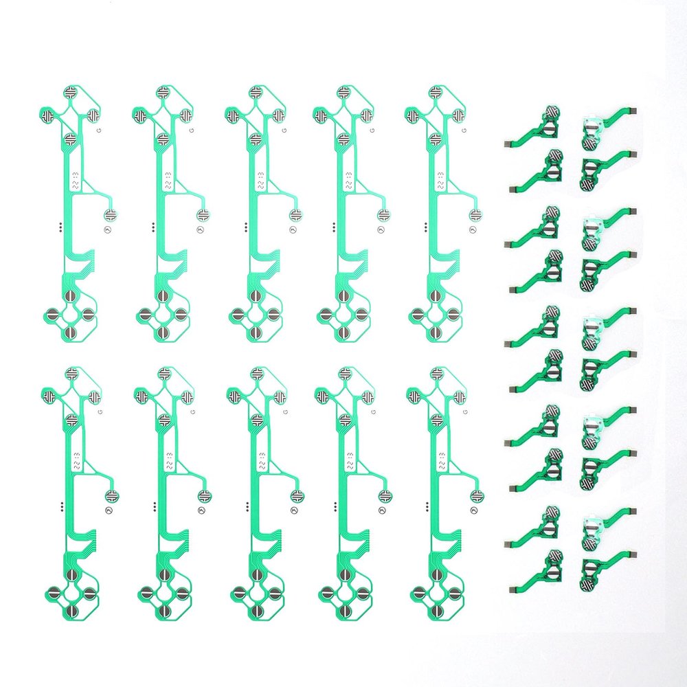 Controller Conductive Film, Replacement Flex Ribbon PCB with L/R Analog Stick Film, Compatible with BDM-020