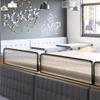 WIGING Iron Room Divider for Dining Areas, Semi-Private Countertop Privacy Panel, Black, 40 x 90 cm view 4