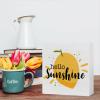 Lemon Wooden Sign "Hello Sunshine" view 4