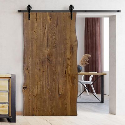 SEART HIT Board Basic Oak Sliding Door with Natural Edge, Left, Brown, 80–90 × 210 cm