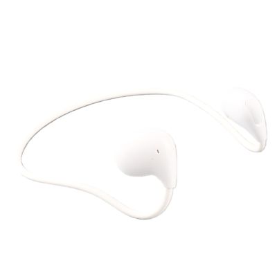 Jectse Bone Conduction Headphones, Sweat-Resistant Wireless Headphones with Charging Cable, Open-Ear Headphones for Running, Cycling, Hiking, Driving (White)