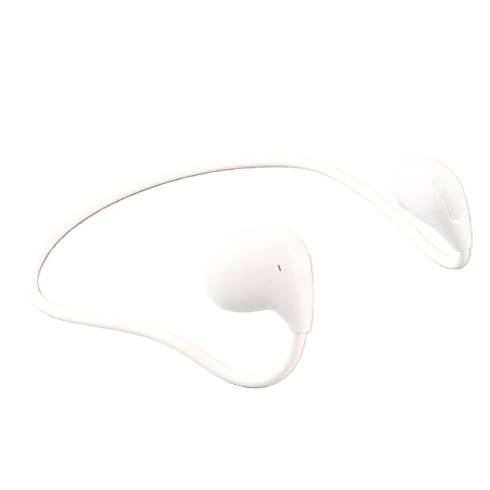 Jectse Bone Conduction Headphones, Sweat-Resistant Wireless Headphones with Charging Cable, Open-Ear Headphones for Running, Cycling, Hiking, Driving (White)