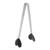 QUARKZMAN 13.5 cm Stainless Steel Kitchen Tongs with Silicone Heart Tips, Black view 1