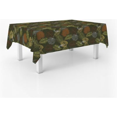 ECOMMERC3 Rectangular Oilcloth Tablecloth, 180 x 140 cm, Orange