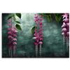 Feeby Canvas Wall Art, Leaves and Pink Flowers, 90 x 60 cm view 3