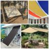 Rectangular Waterproof Shade Sail 2.2 x 5.4 m, 98% UV Protection, Includes Ropes, Cream view 2