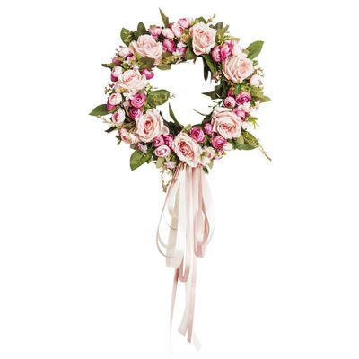Forart Vintage Heart-Shaped Artificial Flower Garland