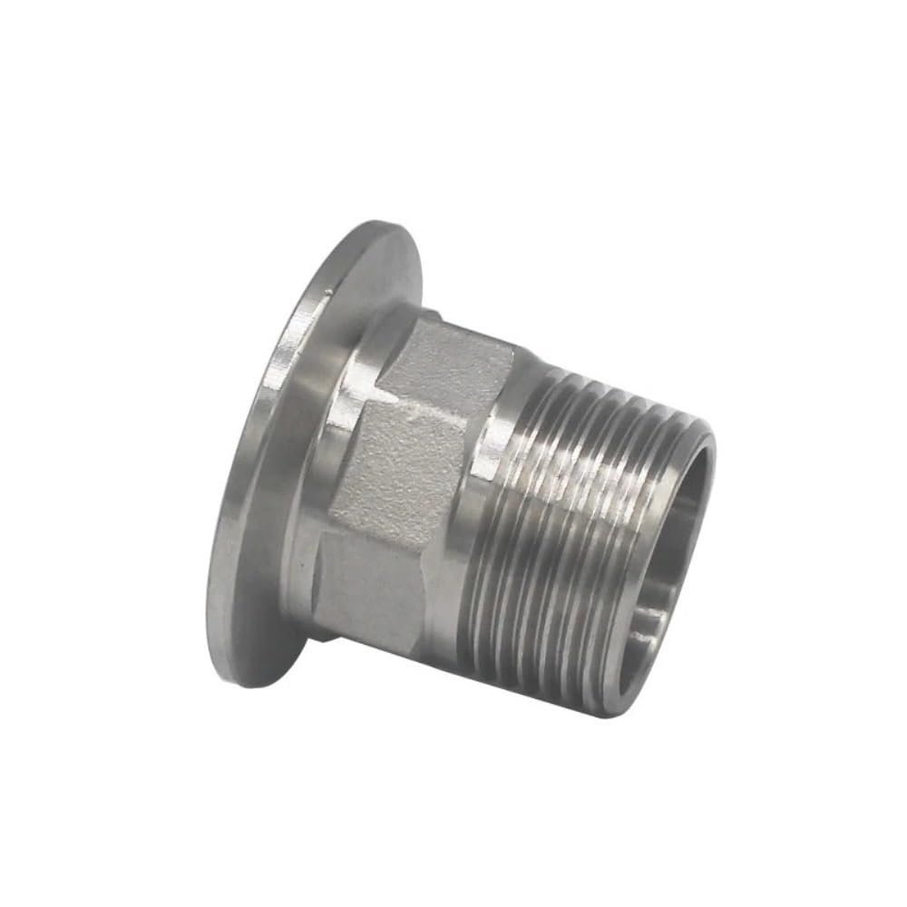 1-Pc SS304 Sanitary BSPT Male-Thread Ferrule for Tri-Clamp