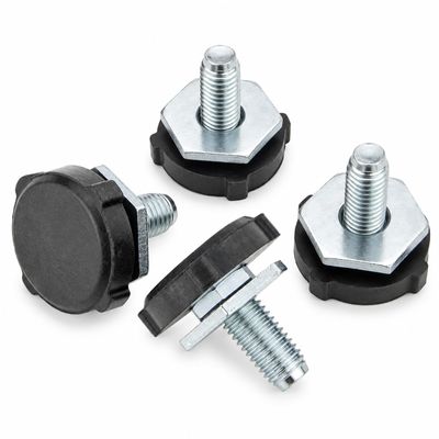 TALENTEC home Threaded, Height-Adjustable Feet Compatible with Samsung Washing Machines, 4-Pack, Black/Metallic