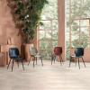 MONDO VIRO Liam Elegant Soft-Touch Faux Leather Dining Chairs, Vintage, 45 x 55 x 83 cm, Set of 8, Petrol view 2