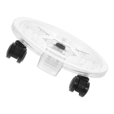 CIYODO Rolling Plant Caddy for Flower Pots, Transparent Plastic