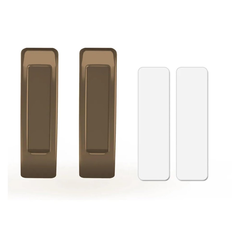 LIUONZTFD 1 Pair Self-Adhesive Plastic Sliding Door Handles, Cabinet Knobs, Light Coffee