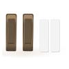 LIUONZTFD 1 Pair Self-Adhesive Plastic Sliding Door Handles, Cabinet Knobs, Light Coffee view 1