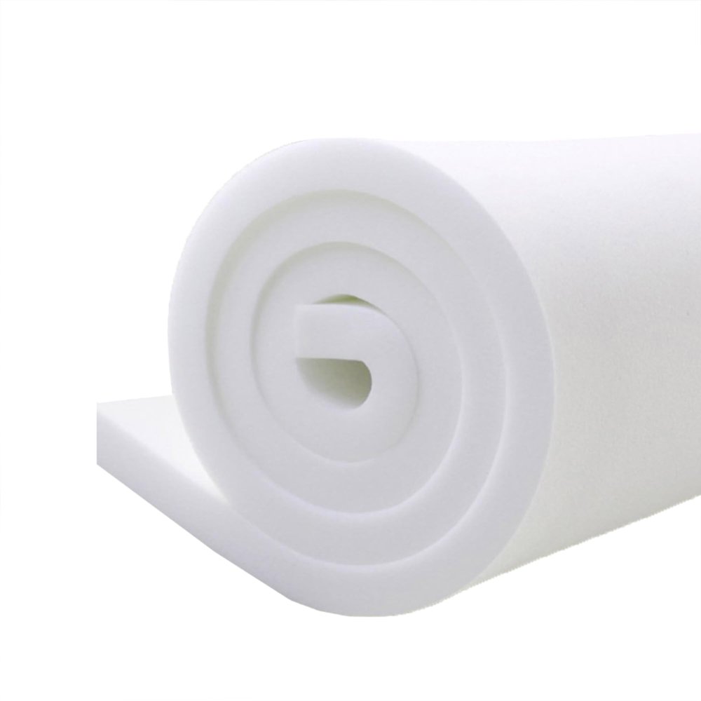 XIEMINLE High-Density Foam for Cushions, Sofas, Dining Chairs, Pet Beds and Window Seats, Firm White Upholstery Foam, 12 cm Thick, 120 x 30 cm