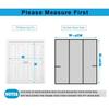 Magnetic Screen Door Curtain, Self-Closing, No Drilling, White, 220 x 195 cm view 3