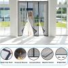 Magnetic Screen Door Curtain, Self-Closing, No Drilling, White, 220 x 195 cm view 4