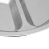 ISTOVO 4-Pack Stainless Steel 3-Section Round Divided Plates, 24 cm view 2