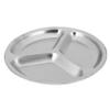 ISTOVO 4-Pack Stainless Steel 3-Section Round Divided Plates, 24 cm view 4