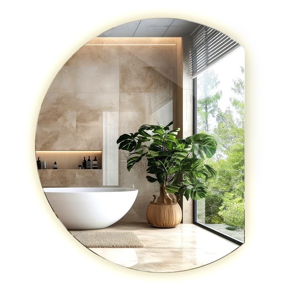 Tulup 70 cm LED Wall-Mounted Makeup Mirror with Neutral White Light