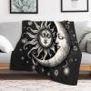 Sun and Moon Flannel Throw Blanket, Soft and Warm, 130 x 180 cm view 2