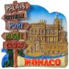 3D Monaco Refrigerator Magnet, Tourist Souvenir, Hand-Painted Decor view 1