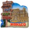 3D Monaco Refrigerator Magnet, Tourist Souvenir, Hand-Painted Decor view 3