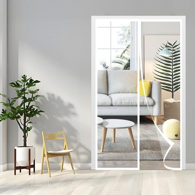 SYC Magnetic Insect Screen Door, Self-Adhesive, No Drilling, White, 95 x 255 cm