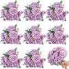 Yuxung Artificial Peonies, Light Purple, 8 Bundles view 1