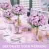 Yuxung Artificial Peonies, Light Purple, 8 Bundles view 3