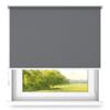 time4blinds Blackout Roller Blind, Free-Hanging, No Cassette, Wall or Ceiling Mount, 130 x 240 cm, Light Anthracite, Right-Hand Control view 1