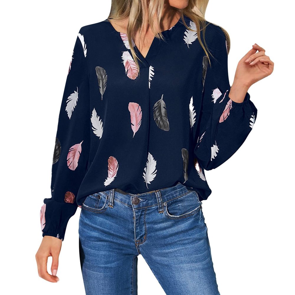 Women's Black Short-Sleeve Tunic Blouse