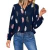 Women's Black Short-Sleeve Tunic Blouse view 1